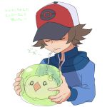  1boy :&gt; :&lt;&gt; @@@ baseball_cap brown_hair drinking duosion hat pokemon pokemon_(game) pokemon_bw shaking straw touya_(pokemon) 