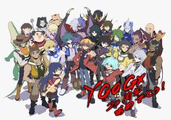  absurdres animal anniversary armor austin_o&#039;brien breasts cat crocodile crocodilian cronos_de_medici crying crystal_beast_ruby_carbuncle daitokuji demon_girl ditto_(specular) duel_academy_uniform_(yu-gi-oh!_gx) duel_disk edo_phoenix everyone fluffy_hair fujiwara_yuusuke gotcha hat highres holding holding_animal holding_cat holding_ladle jacket jim_crocodile_cook johan_andersen ladle large_breasts long_hair maeda_hayato manjoume_jun marufuji_ryo marufuji_sho misawa_daichi multicolored_hair ojama_black ojama_green ojama_yellow pharaoh_(cat) saio_takuma samejima_(yu-gi-oh!) saotome_rei school_uniform spiky_hair suit supreme_king_(yu-gi-oh!_gx) tania_(yu-gi-oh!) tenjouin_asuka tenjouin_fubuki tome-san tyranno_kenzan v winged_kuriboh wings yu-gi-oh! yu-gi-oh!_gx yubel yuki_judai 