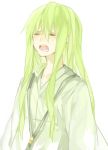  1boy enkidu_(fate/strange_fake) fate/strange_fake fate_(series) green_hair long_hair sarie303030 solo tears 