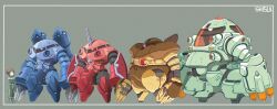  1girl artist_name assault_visor claws gogg gundam gundam_seed gundam_seed_freedom highres long_arms mecha mobile_suit mobile_suit_gundam one-eyed redesign robot shisui turret z'gok z'gok_(seed) zock 