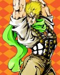  1boy blonde_hair dio_brando green_eyes jack-ddd-no13 jojo_no_kimyou_na_bouken manly scarf solo 