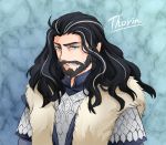  1boy beard black_hair bust character_name facial_hair long_hair shinzui_(fantasysky7) solo the_hobbit thorin_oakenshield 
