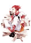  1boy character_doll heart hisoka_(hunter_x_hunter) hunter_x_hunter illumi_zoldyck male redhead shigetake_(buroira) sitting traditional_media watercolor_(medium) 