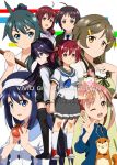  6+girls amagi_mizuha ferret futaba_aoi_(vividred_operation) isshiki_akane isshiki_mashiro isshiki_momo kueru kuroki_rei multiple_girls saegusa_wakaba school_uniform serafuku shinomiya_himawari short_shorts shorts tomato uso-kun vividred_operation 