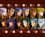  12boys 6+boys androgynous aquarius_camus aries_mu blonde_hair brown_hair cancer_deathmask capricorn_shura character_name gemini_saga green_hair highres leo_aiolia libra_dohko male multiple_boys panels pisces_aphrodite profile_picture purple_hair sagittarius_aiolos saint_seiya scorpio_milo silver_hair taurus_aldebaran virgo_shaka white_hair yohi 