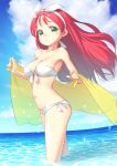  1girl bikini fishkitty green_eyes long_hair original redhead swimsuit water 