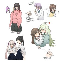  6+girls absurdres black_hair brown_hair couple date_akari drill_hair eyepatch glasses green_hair hair_ornament half_up_braid hat heaven_burns_red highres higuchi_seika hiiragi_kozue long_hair mad_scientist medium_hair multiple_girls natsume_inori nikaidou_misato ogasawara_hisame ooshima_ichiko ooshima_isuzu ponytail purple_hair siblings sisters tassel tassel_hair_ornament twin_drills twintails two_side_up u_yufei violet_eyes white_hair yellow_eyes yuri 