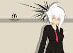  black_suit crystal girl luna luna_ringrand no_emotion pony red_tie serious white_hair 