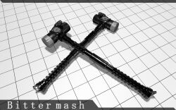  3d combat_knife dagger english_text hammer knife no_humans original simple_background talpidae weapon weapon_focus 