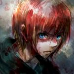  &gt;:| 1boy armin_arlert blonde_hair blood blood_on_face blue_eyes fuyuyuki_gekka highres shingeki_no_kyojin short_hair solo 