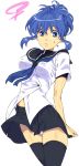  bad_id black_legwear genderswap kampfer panties school_uniform senou_natsuru solo thigh-highs thighhighs underwear zettai_ryouiki 