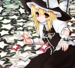  blonde_hair eigetu hat kirisame_marisa ribbon star touhou witch witch_hat yellow_eyes 