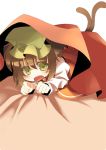  anju_(meipurusanchi) brown_hair cat_ears cat_tail chen earrings hat jewelry multiple_tails short_hair tail touhou 