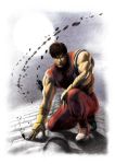  gai_(final_fight) gloves guy highres ikeno_daigo male moon muscle ninja official_art rooftop shoes short_hair sneakers street_fighter street_fighter_iv 