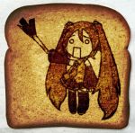  1girl animated animated_gif food_art gif hachune_miku hatsune_miku loituma lowres solo spring_onion the_bread_art_project toast vocaloid 