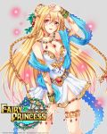  1girl blonde_hair bracelet breasts cleavage fairy_princess jewelry long_hair necklace original red_eyes shina_shina solo 