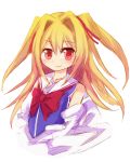  1girl blonde_hair flat_chest ico_(green_bullet) irotoridori_no_sekai long_hair looking_at_viewer nikaidou_shinku red_eyes simple_background smile solo white_background 