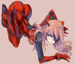  1girl all_fours aqua_eyes ass ban bodysuit brown_hair evangelion:_2.0_you_can_(not)_advance eyepatch gloves hair_ornament latex long_hair looking_at_viewer neon_genesis_evangelion plugsuit rebuild_of_evangelion shikinami_asuka_langley shiny shiny_clothes skin_tight solo souryuu_asuka_langley 