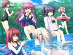  6+girls arizuki_shiina bikini futaki_kanata game_cg hinoue_itaru key_(company) kud_wafter little_busters!! multiple_girls na-ga noumi_kudryavka school_swimsuit swimsuit 