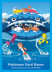  alternate_color animal_focus blue_border blue_sky border closed_eyes clouds copyright_name copyright_notice day dondozo fish highres hyogonosuke no_humans official_art on_head open_mouth outdoors pokemon pokemon_(creature) pokemon_on_head pokemon_tcg ripples shiny_and_normal shiny_pokemon sky sparkle splashing star_(symbol) swimming tatsugiri tatsugiri_(curly) tatsugiri_(droopy) tatsugiri_(stretchy) third-party_source water 