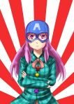  1girl buttons captain_america expressionless hata_no_kokoro highres marvel touhou 