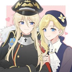 azur_lane bismarck_(azur_lane) blonde_hair hood_(azur_lane) long_hair multiple_girls