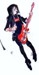  androgynous bass_guitar glasses hoodie instrument long_hair playing_instrument semi-rimless_glasses silver_hair so-bin solo under-rim_glasses 