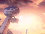 clouds desolate fallout_new_vegas gas_station highres hiro_(kinggalaxy) no_humans scenery signpost sky 