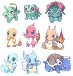  blastoise bulbasaur charizard charmander charmeleon ivysaur no_humans pokemon pokemon_(creature) pokemon_(game) pokemon_rgby squirtle venusaur viu wartortle 