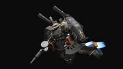  3d cable cannon commentary_request dual_wielding gassan_(7nan8ku) gun gundam heat_hawk highres hizack hizack_custom holding holding_gun holding_weapon machine_gun machinery mecha mecha_focus mobile_suit no_humans one-eyed original realistic redesign robot roundel science_fiction space thrusters titans_(gundam) weapon zero_gravity zeta_gundam 