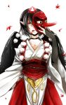  1girl bifrst black_hair black_wings hat highres mask red_eyes shameimaru_aya short_hair solo tengu_mask tokin_hat touhou wings 