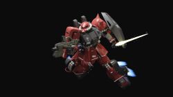  3d aiming beam_rifle cable commentary_request dual_wielding energy_gun energy_sword gassan_(7nan8ku) gun gundam gundam_unicorn highres hizack holding holding_gun holding_sword holding_weapon machinery mecha mecha_focus mobile_suit neo_zeon no_humans original realistic redesign robot roundel science_fiction shield shoulder_spikes space spikes sword thrusters weapon 