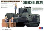  assam black_legwear blonde_hair bow brand_name_imitation brown_hair cardigan caterpillar_tracks chair churchill_(tank) cup darjeeling excel_(gewalt) girls_und_panzer hair_bow long_hair military military_vehicle necktie orange_pekoe pantyhose parody plate school_uniform skirt table tamiya_incorporated tank teacup teapot vehicle 