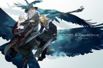  3boys balin beard bird blonde_hair braid braided_beard dual_wielding dwarf eagle facial_hair fili gandalf grey_hair hat male multiple_boys psd staff the_hobbit white_hair wizard_hat 