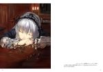  1girl closed_eyes dress figure flower frills hairband lamp long_hair moruga picture_(object) room rozen_maiden silver_hair sleeping solo suigintou table toy 
