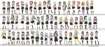  6+girls absolutely_everyone absurdres character_name ensemble_girls everyone highres lineup multiple_girls original pantyhose school_uniform standing thigh-highs 