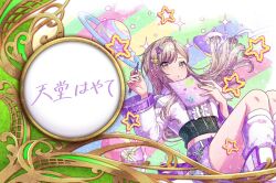 brown_footwear brown_hair d4dj dress long_hair tendou_hayate