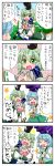  4koma comic fang highres mononobe_no_futo soga_no_tojiko tatara_kogasa touhou translation_request yuzuna99 