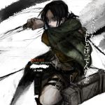  1girl black_hair blade cape shingeki_no_kyojin solo sumaoskirt translation_request ymir_(shingeki_no_kyojin) 