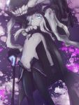  1girl bodysuit cape gloves glowing glowing_eyes kantai_collection kowiru long_hair looking_at_viewer monster pale_skin silver_hair solo teeth wo-class_(kantai_collection) 