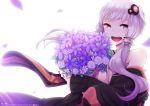  1girl ayakura_juu flower highres long_hair official_art purple_hair twintails violet_eyes vocaloid voiceroid white_background yuzuki_yukari 