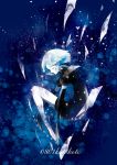 1other artist_name bare_legs barefoot black_dress blue_hair character_request check_character closed_eyes dated dress elbow_gloves gem_uniform_(houseki_no_kuni) gloves highres houseki_no_kuni knees_up koto2 phosphophyllite solo