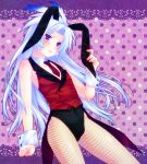  animal_ears blue_eyes blue_hair bulge bunnysuit crossdressinging detached_collar final_fantasy final_fantasy_ix fishnet_pantyhose fishnets kuja male minatosaiga necktie pantyhose rabbit_ears vest wrist_cuffs 