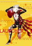  1boy 1girl arkray blue_eyes cape fate/extra_ccc fate_(series) fur_trim highres karna_(fate/extra_ccc) posing solo white_hair 