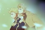  2boys blonde_hair dio_brando father_and_son giorno_giovanna jojo_no_kimyou_na_bouken multiple_boys niku3729 