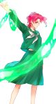  1girl genderswap hierophant_green jojo_no_kimyou_na_bouken kakyouin_noriaki noririr redhead school_uniform solo stand_(jojo) tentacles 