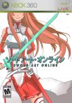  1girl armor asuna_(sao) highres long_hair orange_hair smile solo sword sword_art_online thighhighs weapon xbox_360 yandere(artist) yuuki_asuna 