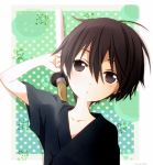  1boy black_eyes black_hair kirito male shinai short_hair sword sword_art_online tsukimori_usako weapon 