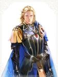  1boy armor blonde_hair blue_eyes dragon&#039;s_dogma julien_(dragon&#039;s_dogma) long_hair realistic solo wolfina 