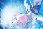  1girl ayanami_rei blue_hair chkuyomi neon_genesis_evangelion red_eyes short_hair solo underwater 